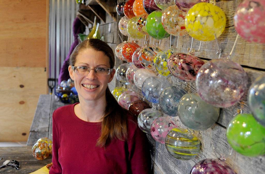 A Glass Act, a photo of glass artist Megan Schmidlkofer, took second place in the the 2018 WNPA Better Newspaper Contests Photography-Color Portrait division. Sequim Gazette photo by Michael Dashiell