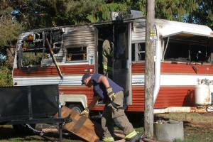 UPDATE: Propane explosion, fire in Sequim trailer injures man