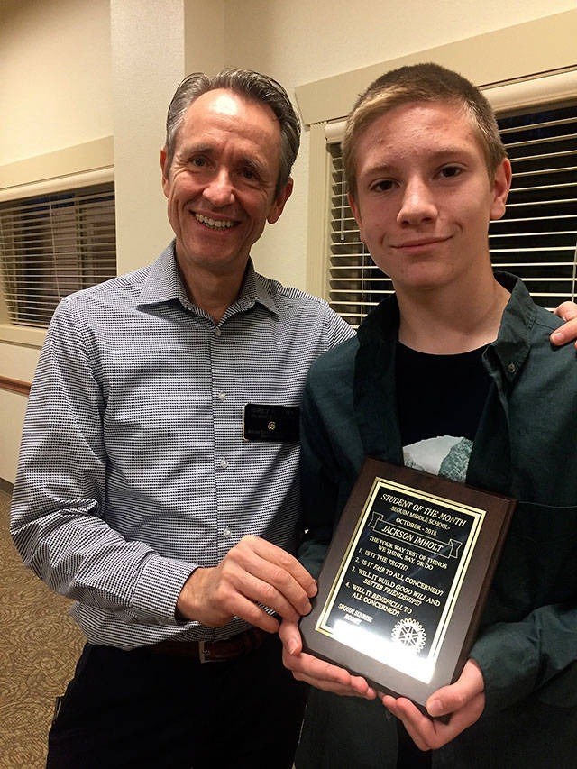 Milestone: Sequim student Imholt earns Rotary honor