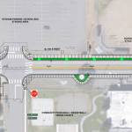 This City map shows areas of roadway improvements made during the City of Sequims Fir Street Rehabilitation Project. Sequim High Schools softball field will need to be shifted north as the dugout near third base will be impacted by reconstruction. Submitted photo