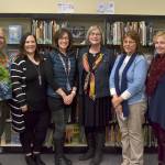 This month, Beta Nu Chapter of Delta Kappa Gamma Society International provided nearly $22,000 to local educators for its twice-a-year Professional Educator Grants opportunity. Ten local educators were presented by Sharle Osborne, vice-president of Beta Nu, in recent weeks, including, from left, Stephanie Grotzke-Nash, Ione Marcy, Renee Mullikin, Teresa Barrett, and Pattie Cricket Hagan. Not pictured are Karen Doran, Nessa Goldman, Jennifer Lopez, Joyce Mininger, Michelle Olsen. Sequim Gazette photo by Matthew Nash