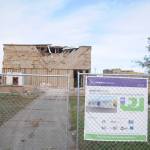 A view of the Sequim Community School as portions of it come down in October. Sequim Gazette file photo by Michael Dashiell