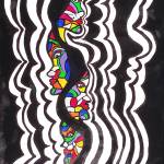 Tami Wall, whose piece Decisions is pictured here, is the featured artist at That Takes the Cake. Submitted art