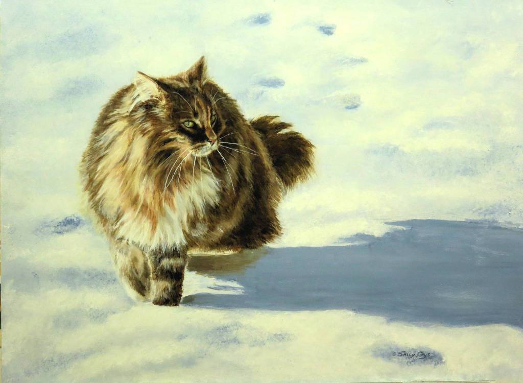 Huntress by Sally Cays, a featured artist the the Blue Whole Gallery in February.