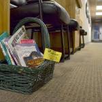 More than 200 baskets with about 10 books sit in offices across Clallam County providing children opportunities to read thanks to the Clallam County Literacy Council and Jo Ann Thompson of Sequim who helps lead basket distribution. Sequim Gazette photo by Matthew Nash