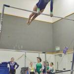 Sequims Emma Sharp competes in the bars portion of a league meet against North Kitsap on Jan. 24. Sharp led the Port Angeles-Sequim-Crescent prep team with 30.5 all-around points. Submitted photo