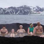 Hot-tubbing on Deception Island. Photo courtesy of Jeff Selby