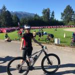 Powell Jones poses with the Single Speed bike that he participated on during BC Bike Race. A majority of racers take on BCBR with fully suspended geared bikes, Jones decided to stick with what he knows and road the race with only one gear. Photo courtesy of Powell Jones