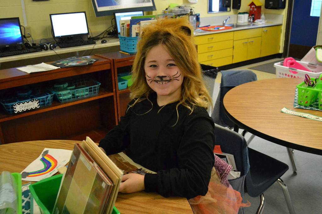 Second grader Madelyn Bower dresses up for Read Across America Day on March 1 during Spirit Week at Helen Haller Elementary in Renee Mullikins class. She was one of many students to dress as their favorite book character on Friday.