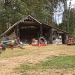 From left: Here is Mike and Judy Flynns barn from August 30, and just prior to snow making it collapse. Photos courtesy of Judy Flynn