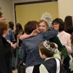 Emily Silva receives a congratulatory hug from her mom Julianne Coonts on March 14 after being crowned queen of the 2019 Sequim Irrigation Festival. Previously, Silva said being on the court would mean a lot to her mom because she was a festival queen, too.