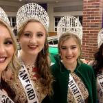 Princess Shelby Wells snaps the first of likely hundreds of selfies of the new Sequim Irrigation Festival royalty, including herself, Princess Brianna Cowan, Queen Emily Silva and Princess Kjirstin Foresman. Photo by Shelby Wells