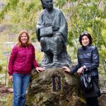 At Bashos statue. Photo courtesy of Wendy Feltham