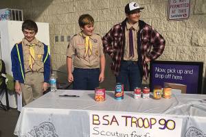 Scouting for Food brings in 900-plus pounds of goods for food bank