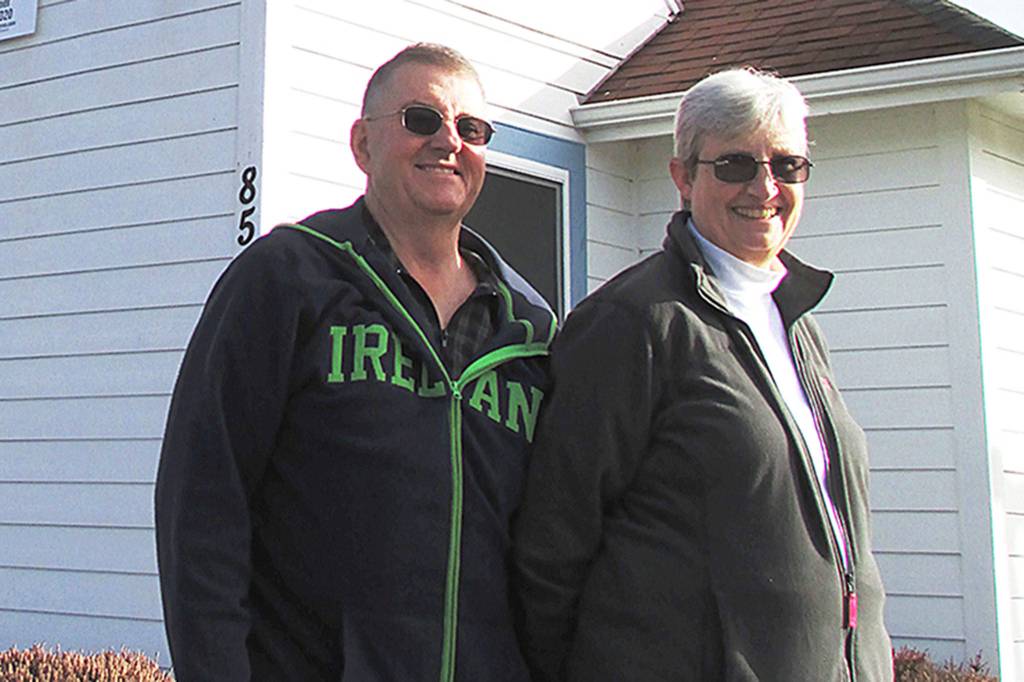 Dan Murphy, seen here with his wife Joyce in Ocean Shores, died on March 31 after a fall from a ladder in Diamond Point. Family held a memorial service for him on April 13 at Sequims American Legion Jack Grennan Post No. 62. They plan to hold a Catholic service in June in Nebraska. Photo by North Coast News