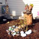 Residents of Sunbelt Apartments in Sequim have erected Valeries Garden at the South Fifth Avenue facility where Valerie Claplanhoo was killed Jan. 2. (Michael Dashiell/Olympic Peninsula News Group)