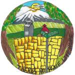 Above: For the 124th Sequim Irrigation Festival, 11-year-old Julia Reandeaus art was chosen for buttons to be sold around the community. Image by Julia Reandeau