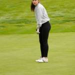 Sequims Brittany Gale watches a putt refuse to fall in the Wolves April 23 match against North Kitsap. Sequim Gazette photo by Michael Dashiell