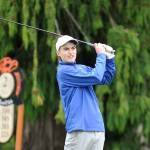 Sequims Paul Jacobsen watches a drive on the second hole at The Cedars at Dungeness. Jacobsens nine-hole round of 36 earned the junior medalist honors in a league win over North Kitsap on April 23, helping Sequim to a 9-0 league mark and fourth consecutive league title. Sequim Gazette photo by Michael Dashiell