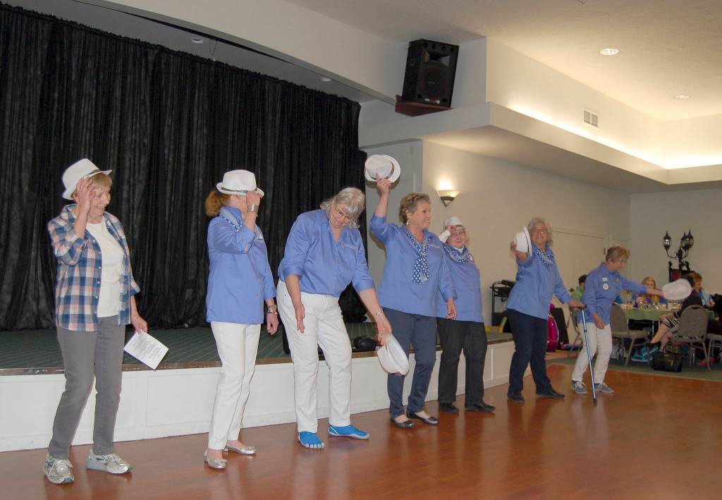 Members from Soroptimist International of Sequim perform a musical number at the Crazy Daze Breakfast in 2017. The event returns at 7 a.m. May 3 at the Sunland Golf and Country Club. Sequim Gazette file photo