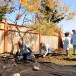 Helping beautify a home near downtown Sequim  one of several 2019 Beautiful Day projects throughout Sequim on April 27  are, from left, Cassidy Crecelius, Krista Baker, Ashton Shores, Gabe Wakefield and Brittany Van Ness. Sequim Gazette photo by Michael Dashiell