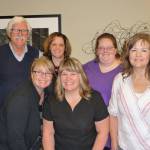 After 38 years of serving Sequim as a primary care physician, Dr. Charles Sullivan is retiring. Here he is pictured with several Sequim Medical Associates staffers, including (back row from left) medical assistant Kim Kienholz and billing specialist Timmi Dennis, with (front row, from left) receptionist Sara Young, medical assistant Tina Sparks and RN Becky King. Submitted photo
