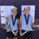 Jessica Dietzman, left, and Kalli Wiker are Olympic League champs for the second consecutive season. They look to repeat as district champs this week as the Wolves vie for state 2A tourney berths at the West Central District 2A tourney, May 17-18 in Bremerton. Submitted photo