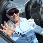 Honorary Irrigation Festival Pioneer Ron Newton was all smiles during the Grand Parade. Sequim Gazette photo by Matthew Nash