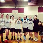 Members of the winning squad from 7 Cedars Casino celebrate a win in the Port Angeles Parks & Recreation womens basketball league on May 15. After splitting the first two of the best-of-three series, 7 Cedars Casino routed Elwha 80-58 in the decisive third game. Submitted photo