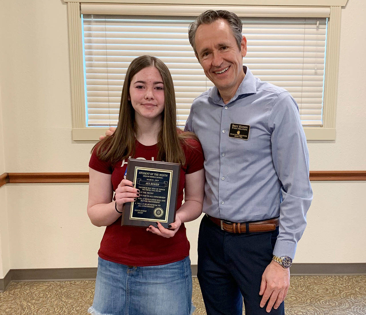 Sequim Middle School’s Bower gets Rotary honor