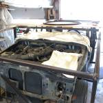 The cut-down SUV with the steel framing attached that will form the Mount Olympus detachments new LVTH-6A1 replica parade float. Sequim Gazette photo by Conor Dowley