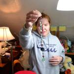 Some of the items Kelly Yarnes sells in her shop Banana Belt Kelly include handmade items like these garden suncatchers. Sequim Gazette photo by Matthew Nash