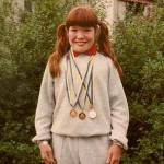 Kelly Yarnes earned a gold, silver and bronze medal at the 1988 International German American Special Olympics. For her efforts, a sign will go up outside Sequim with other gold medal winners. Photo courtesy of Laurie Yarnes
