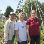 Veteran Master Gardeners, from left, Audreen Williams, Jan Bartron and Laurel Moulton will share vegetable gardening information on Saturday, June 8, at the Fifth Street Second Saturday Garden Walk in Port Angeles. Submitted photo