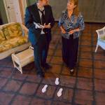 Michael Sickles and Cheryl DiPietro discuss their next steps in OTAs Six Dance Lessons in Six Weeks. Sequim Gazette photo by Matthew Nash