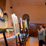 Victoria Miller performs a line about how she met her husband in a scene in Quilters as director Richard Stephens and actress Sarah Shea look on. The musical is part of OTAs 40th season from Feb. 21-March 8, 2020. Sequim Gazette photo by Matthew Nash