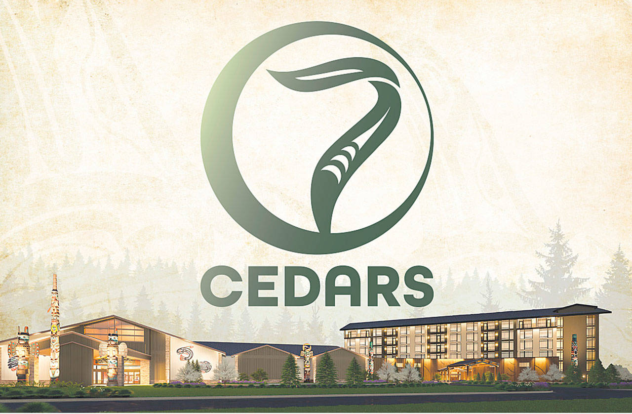 7 Cedars Resort Properties officials unveiled a resort-wide rebrand  pictured here with an architectural rendering of the under-construction 7 Cedars Hotel in Blyn. Graphic courtesy of 7 Cedars Resort Properties