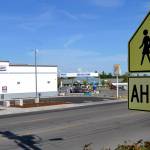 The new 24 hour AM/PM minimart in Carlsborg with Greywolf Elementary school in the background. The Sequim School district has until July 2 to respond or object to the stores liquor license application. Sequim Gazette photo by Matt Nash