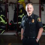 Jake Patterson starts today as fire chief for Clallam County Fire District 2, succeeding Chief Sam Phillips after his retirement. (Jesse Major/Peninsula Daily News)
