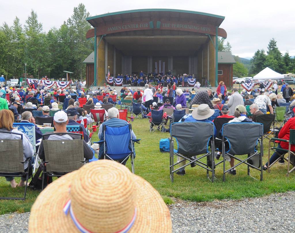 The Sequim City Band entertains a crowd at the James Center for the Performing Arts on July 4. Sequim Gazette photo by Michael Dashiell