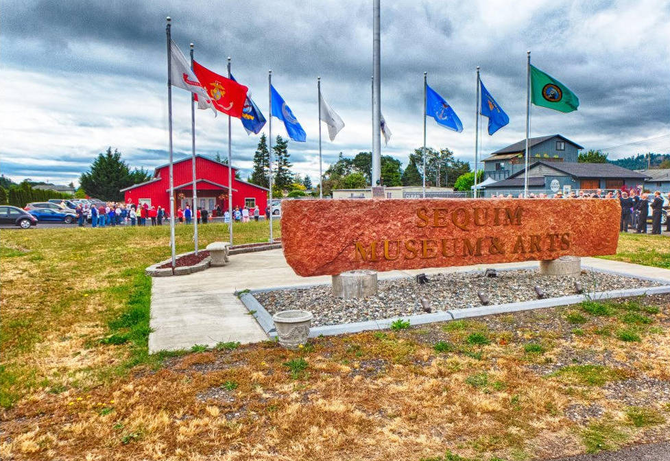 Dark skies didnt damper festivities at the Sequim Museum & Arts grand opening on July 6. Photo by Bob Lampert