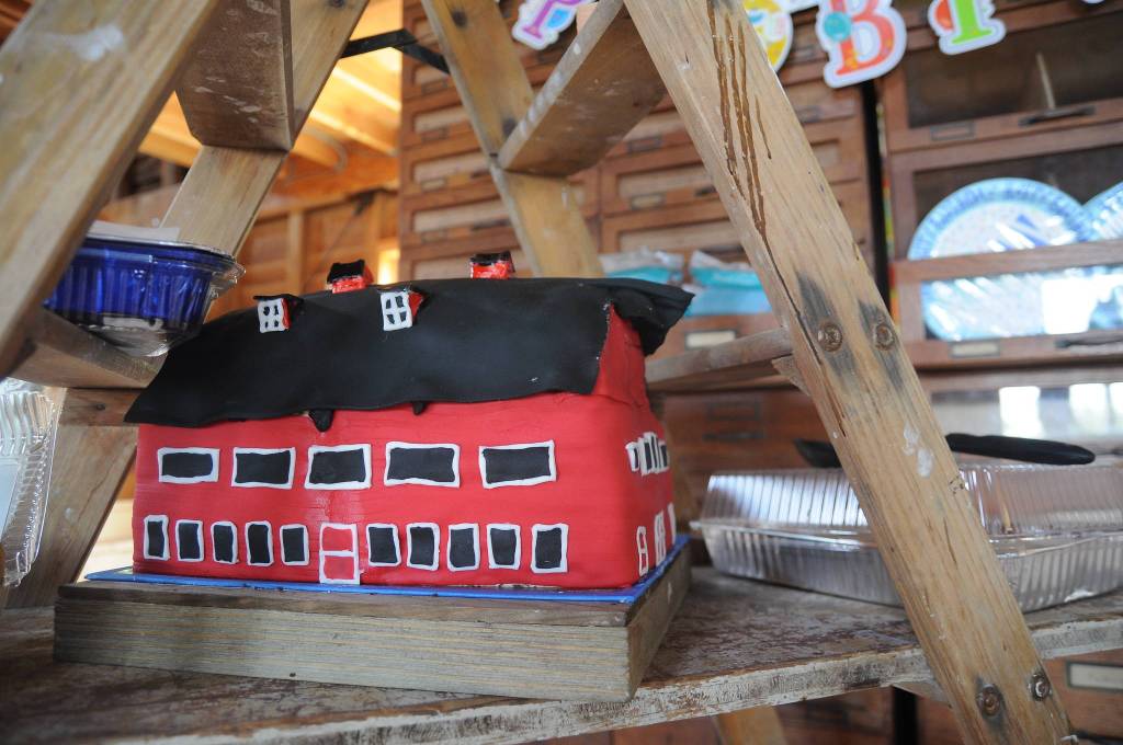 Party organizers offer an edible version of the Cline Barn at the barns 85th birthday on July 6.