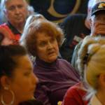 Sandy Collins of Sequim asked multiple questions of Sequim city councilors and staff on whether them being there to oppose the proposed MAT facility mattered. City Manager Charlie Bush replied that they plan to host a meeting about the facility sometime this meeting possibly with the Jamestown SKlallam Tribe and Olympic Medical Center involved. Sequim Gazette photo by Matthew Nash