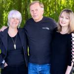 Photographers, from left, Sammy Catiis, Tim Hauf, and Sally M. Harris open their month-long exhibit Daring to Defy Ordinary at the new Sequim Museum & Arts building at 544 N. Sequim Ave., on August 2. Submitted photo