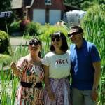 Cynthia Pichardo of Seattle, center, takes a selfie with her mom and dad Leticia Cruz and Jose Luis Pichardo of Mexico City. It was the trios first time in Sequim because they wanted to experience lavender fields, they said. Sequim Gazette photo by Matthew Nash