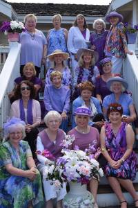 The League of British Women pose together at their most recent High Tea event, where they shot pictures for the Lavender Girls Calendar theyre creating. Photo submitted