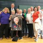 Taking part in a Celebration of Life for Billy Nagler (in held picture) recently are club board members, from left, Pat McCauley, Tom Baermann, Dee Christensen, Carol Rutledge, Sherry Phillips, Isabelle Dunlap, Gini Hawe, Joe Hawe, Cathy Carl and Bryce Fish. Submitted photo