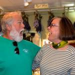 Opera singers Robin Reed and Louise Pluymen, seen here in Cedarbrook Lavender Gift Shop, reunited on July 20 after 39 years. The Sequim residents were two of 11 Metropolitan Opera National Council Auditions finalists. The singers even sang a duet in the finals. Sequim Gazette photo by Matthew Nash