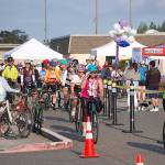 Riders depart from Sequim High School on their way to the Fun Ride or Metric Century ride as part of the Tour de Lavender. The Fun Ride was 34 miles long, while the Metric Century was a more challenging course set out over 62.5 miles. Sequim Gazette photo by Conor Dowley.