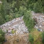 Midway Metals at 258010 U.S. Highway 101 is shown in this aerial photo. Clallam County is exploring ways to get the scrapyard property cleaned up. Photo by Dave Pitman/Olympic Aerial Solutions